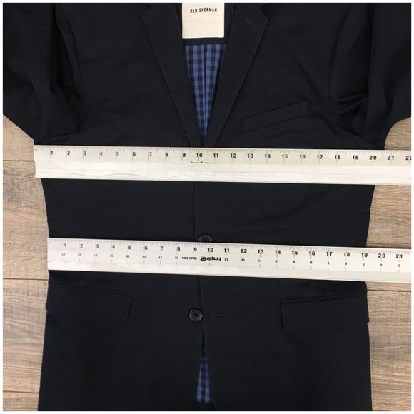 Ben Sherman Mens Blazer Sport Coat Two Button Jacket Cotton Size 38R Casual Suit - Picture 11 of 13